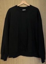 Mens Topman Uk Extra Large (42”-44”) Black Long Sleeved Stretchy Pullover Jumper