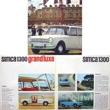Simca 1300 Saloon Standard Grand Luxe 1963-65 Original UK Sales Brochure