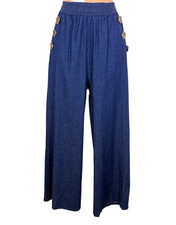 Ladies Wide Leg Trousers Denim