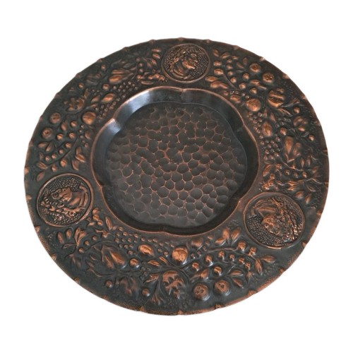 Vintage copper wall - vintage, plate