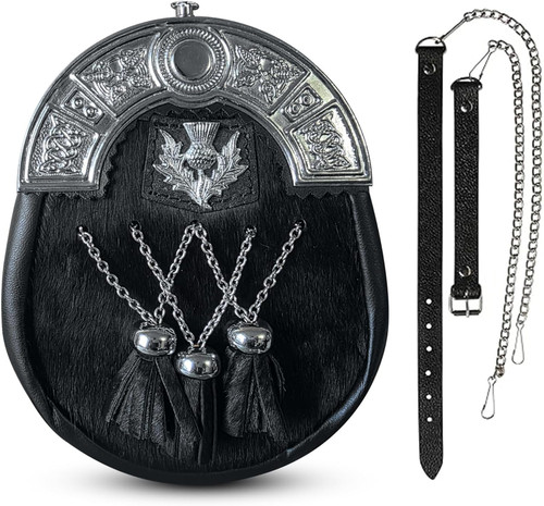 Leather sporran scottish - leather,
