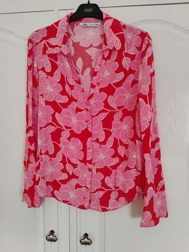 Zara pink red floral - zara,