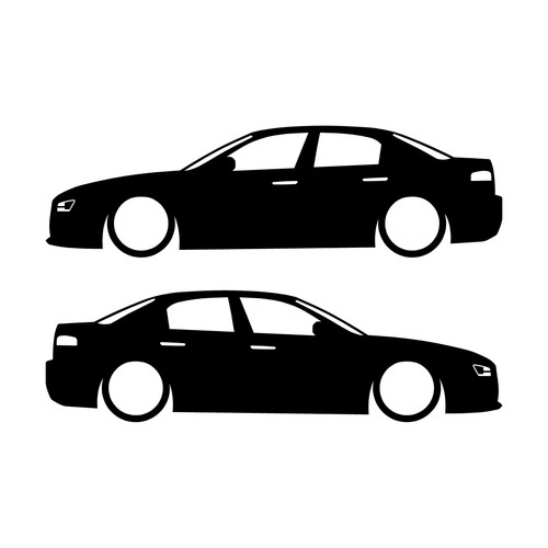 Set car decal - car, stickers