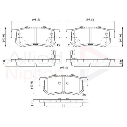 Brake pads set for hyundai - pads,