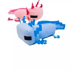 UK Stuffed Axolotl Plush Blob Minecraft Plush Toy Stuffed Animal pink blue