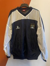 Manchester City le Coq Sportif Vintage Shellsuit Top Waterproof 90s Size Large
