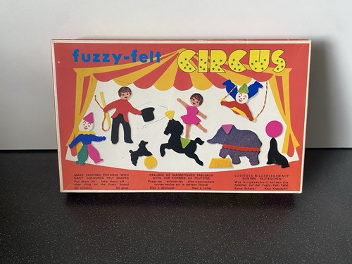 Vintage fuzzy felt circus - fuzzy,