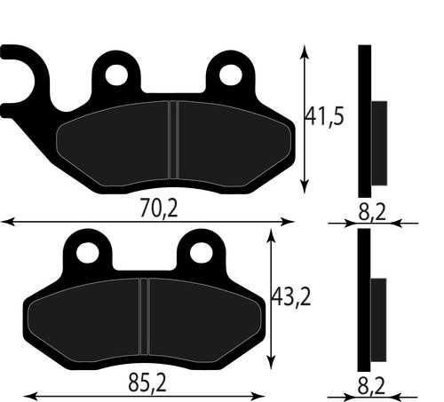 Front brake pad 45105 - , g229