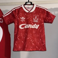 Liverpool 1989/90/91 Adidas Home Football Shirt Candy Boys 8/9 Year Olds
