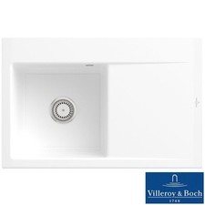 Villeroy & Boch Subway Style 45 Flat 1.0 Bowl Ceramic Kitchen Sink - No Waste