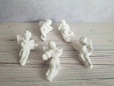5 Architectural Ornate Plaster Cherub Angel Musical Wall Decor Hanging Plaques