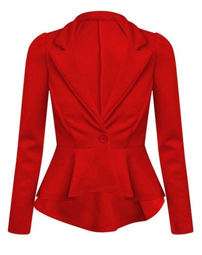 Womens peplum frill - peplum, fitted