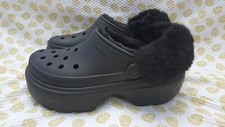 Crocs Stomp Fur Lined Clog Slip-on Shoe  Women's Size 7uk Men's Size 6uk Black 