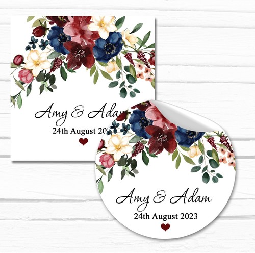 Personalised wedding stickers - personalised,
