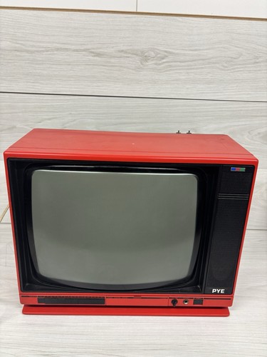 Vintage portable crt red - portable, tv