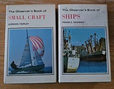 2 OBSERVER's Books of SHIPS 1973 edition And Small Craft Pulp 1976 Pocket Size B