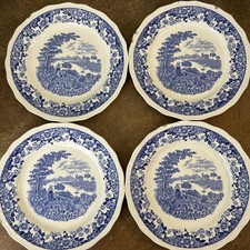 Vintage Set Of Four, Swinnertons ‘Silverdale’ Pattern 20.5cm Plates