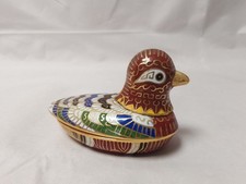 Vintage Cloisonné Enamel on Brass Duck Pill Trinket Box ~ Great Condition