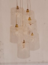 BHS 7 Light Ceiling Cluster Pendant Whiskey Antique Brass With Bulbs Brand New