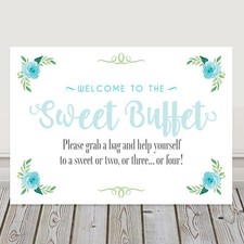 Pretty Blue Sweet Buffet Table