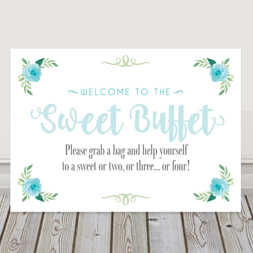 Pretty blue sweet buffet - pretty,