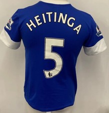 Everton 2012 - 2013 Match worn  shirt. Number 5 Heitinga