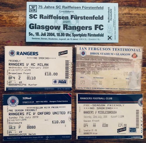 Five glasgow rangers tickets - glasgow,