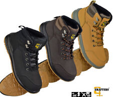 Grafters Ankle High Safety Steel Toe Cap Leather Nubuck Boots Work Trainers Size