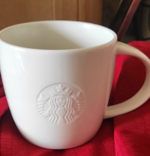 White siren embossed - embossed, starbucks