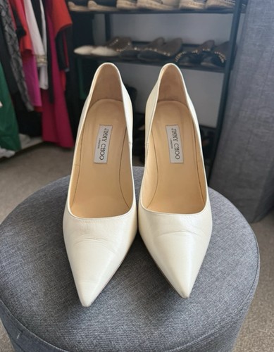 Jimmy choo white leather - leather, heels