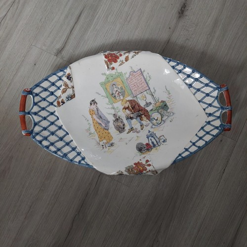 Sarreguemines faience dish - faience,