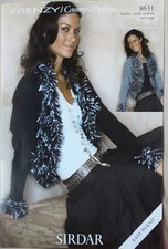 Original Sirdar Frenzy/ Dk Ladies Shrug SM-LGE knitting Pattern 8631