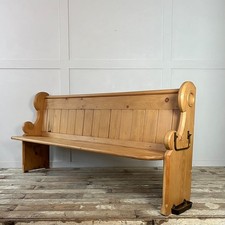 Victorian Pine Church Pew, Hall Bench, Kitchen Bench