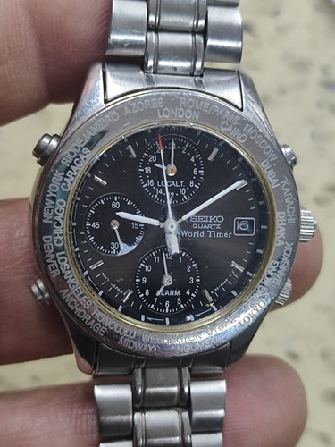 Seiko 5t52 6b40 world timer - seiko,