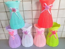 Joblot of 30 pcs mixed colour plastic Vases for flower Decorations new wholesale