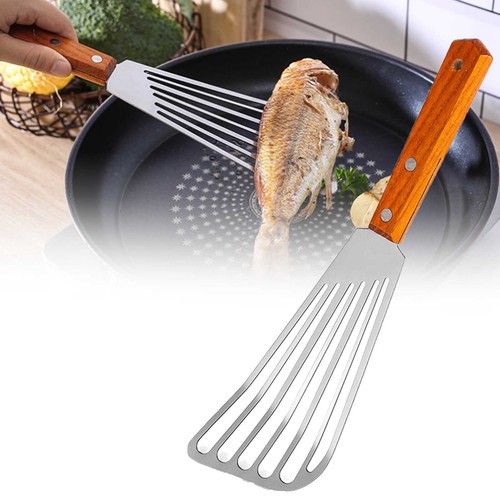 Stainless steel frying spatula - stainless,