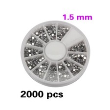 Nail Rhinestones Gems Art Diamante Fashion Glitter Jewels Silver Acrylic UV Gel