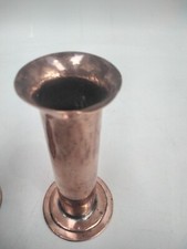 Vintage Trench Art Shell Candlesticks