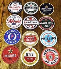 RARE SET OF 12 ENGLAND FOOTBALL SQUAD MANAGER & TEAM BEER MATS