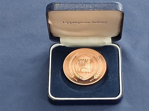Boxed uppingham school medal - boxed,