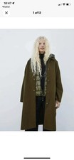 ZARA khaki Wool Coat With A