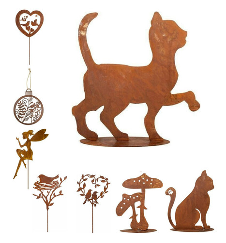 Rustic metal garden ornaments - rustic,