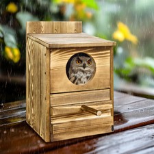 Carbonized Wooden Bird House
