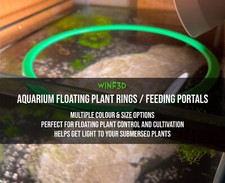 2-8” Aquarium Floating Plant Rings Feeding Portal Aquascaping (Any Colour/Shape)