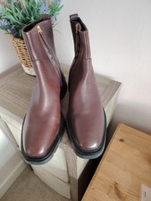 NEXT Ankle Chelsea Boots Brown Leather With Zip UK Size 7 NWoT