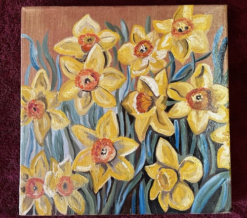 Daffodils original oil - daffodils,