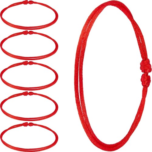 Pieces red string bracelets - 6,