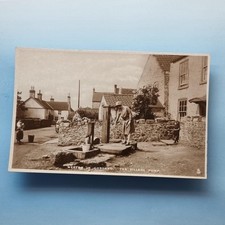 Weston In Gordano Postcard C1920 Real Photo Somerset The Village Pump Tuck