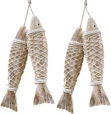 WANGCL 4 Piece Wooden Fish