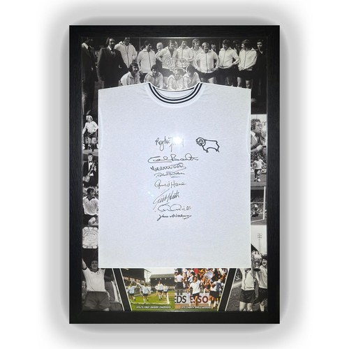 Derby county framed signed - framed,